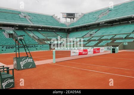 Die IOC-Delegation unter der Leitung von Nawal El-Moutawakel besucht am 10. März 2005 in Paris, Frankreich, die Tennisarena Roland Garros, begleitet von Mitgliedern des Olympischen BID-Komitees von Paris 2012. Foto von Mousse/ABACA. Stockfoto