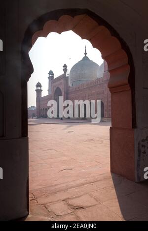 Die Badshahi Moschee, Lahore, Punjab, Pakistan Stockfoto