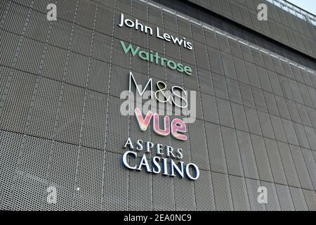 LONDON - 21st. JULI 2020: Stratford Westfield Shopping Centre Stockfoto