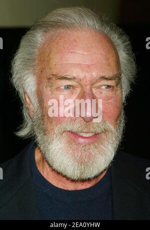 NEW YORK, NY - 4. MÄRZ: Christopher Plummer bei der Eröffnungsparty für King Lear in der Avery Fisher Hall, am 4. März 2004, in New York City. Quelle: Joseph Marzullo/MediaPunch Stockfoto