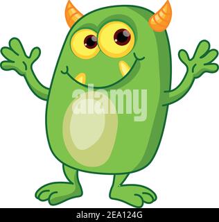 Niedliche Cartoon Monster, Vektor-Illustration für Halloween Stock Illustration Stock Vektor