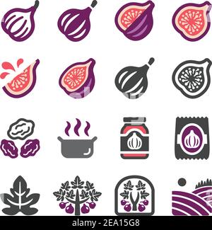 fig.-Symbolsatz, Vektor und Illustration Stock Vektor