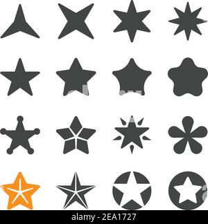 Star Icon Set Stock Vektor