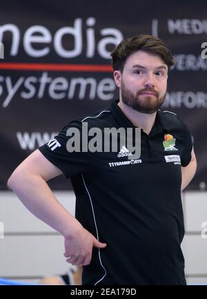 Karlsruhe, Deutschland. 06th Feb, 2021. Trainer/Cheftrainer Daniel Nelson (Wizards). GES./Basketball/Pro B: KIT Arvato College Wizards - Dresden Titans, 02/07/2021 Quelle: dpa/Alamy Live News Stockfoto