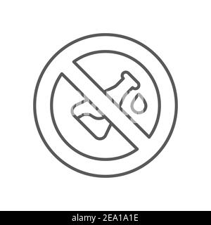 Keine chemischen Zusätze Symbol, Farbe, Linie, Kontur Vektor-Zeichen, lineare Stil Piktogramm isoliert auf weiß. Symbol, Logo-Illustration Stock Vektor