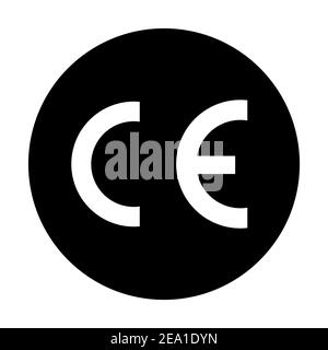 CE-Zeichen Symbol für conformite europeenne, sauber Etikett Produkt, Informationen Vektor Illustration Zeichen . Stock Vektor