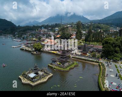 Hinduistische heilige Stätte Ulun Danu Beratan Bali Tempel Indonesien Stockfoto
