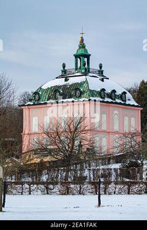 Schloss Moritzburg im Winter Stockfoto