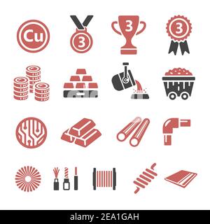 Kupfersymbol Stock Vektor