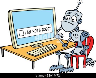 ich bin kein Roboter Stock Vektor