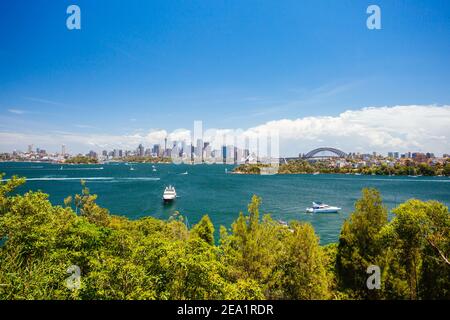 Sydney Harbour vom Taronga Zoo in Australien Stockfoto