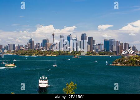 Sydney Harbour vom Taronga Zoo in Australien Stockfoto