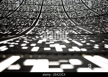 Abstrakte QR-Code Hintergrund (abgekürzt von Quick Response Code) Stockfoto