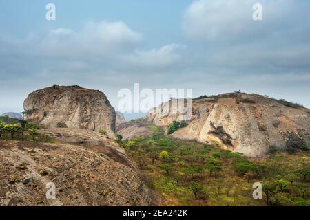Black Rocks in Pango Andongo, Provinz Malanje, Angola Stockfoto
