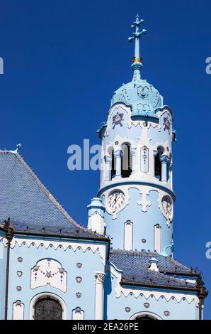 St. Elisabeth Kirche, Blaue Kirche, zylindrischer Kirchturm, Secession Stil, Ungarischer Jugendstil, Bratislava, Slowakei Stockfoto