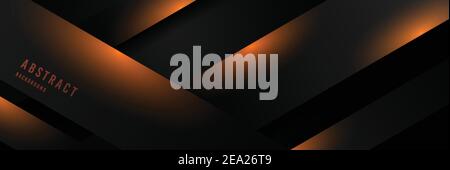 Abstrakte Tech schwarze Linie von Luxus solide Stil Vorlage. Überlappen mit geometrischen Elementen Musterhintergrund. Stock Vektor