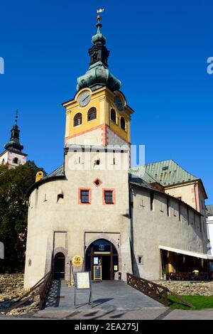 Stadtburg, Barbican und Petermann Turm, Banska Bystrica oder Neusohl, KRegion Horehronie, Slowakei Stockfoto