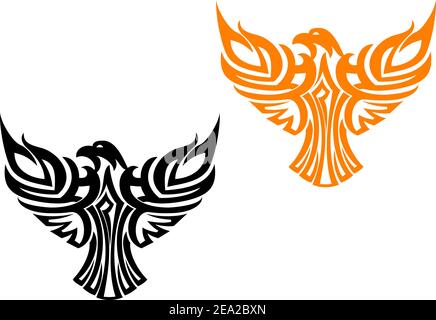 Schöne American Eagle Symbol isoliert auf weißem Stock Vektor