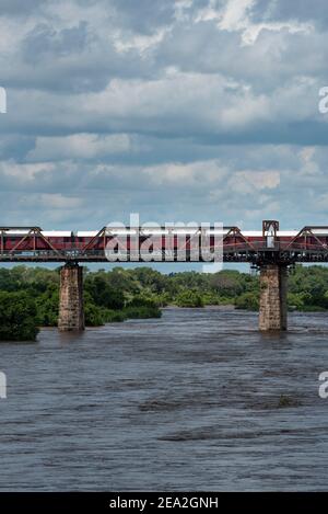 Die Zugunterkunft in Skukuza im Kruger Park Stockfoto