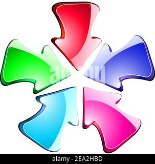 Eingestellt von glänzenden Pfeil Symbole für Web Design Stock Vektor