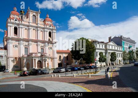 Kirche des heiligen Kasimir - die erste und älteste Barockkirche in Vilnius, Litauen Stockfoto