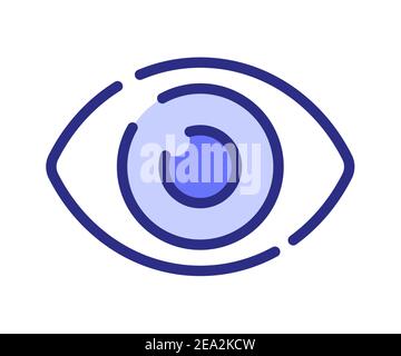 Vision Sehen Sie Auge einzelnes isoliertes Symbol mit gestrichelter Linie oder Vektorgrafik für Strichlinien Stockfoto