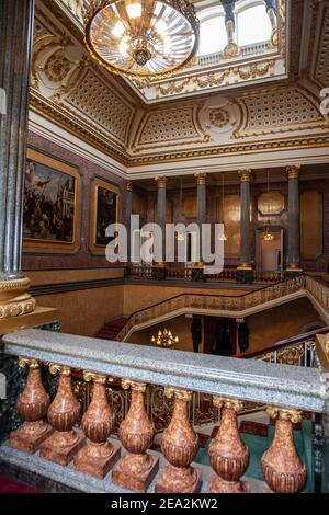 18th Century Lancaster House in London, Hintergrund der London Fashion Week Show 2008 von Julien Macdonald, London, England, Großbritannien Stockfoto