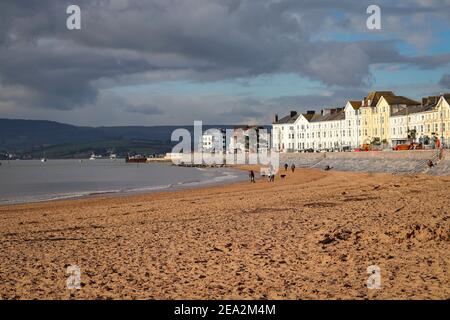 Der Strand von Exmouth am Meer in Devon Stockfoto