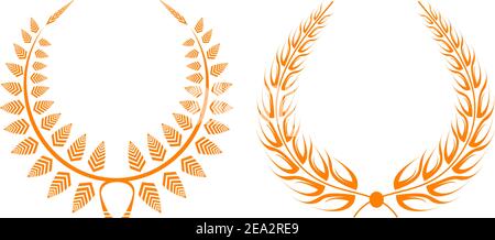 Satz von Gold laurel Kränze für Design Stock Vektor