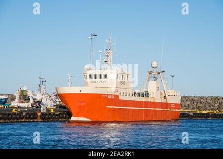 Thorlakshofn Island - September 4. 2020: Trawler Jon a Hofi im Hafen Stockfoto