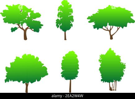 Der Baum Symbole als Zeichen oder Embleme Stock Vektor