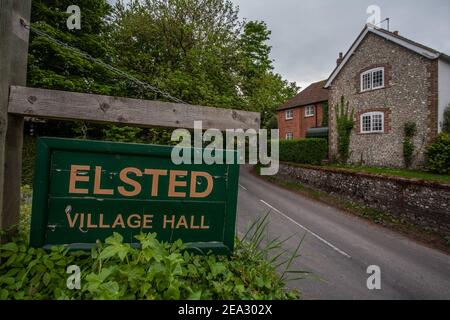 Elsted Village, eingebettet in den South Downs zwischen Midhurst und Petersfield, West Sussex, England, Großbritannien Stockfoto