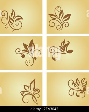 Satz von Visitenkarten im Vintage Style für Design Stock Vektor