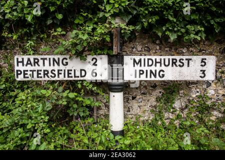 Elsted Village, eingebettet in den South Downs zwischen Midhurst und Petersfield, West Sussex, England, Großbritannien Stockfoto