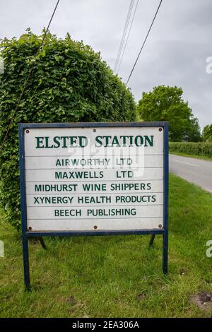 Elsted Village, eingebettet in den South Downs zwischen Midhurst und Petersfield, West Sussex, England, Großbritannien Stockfoto