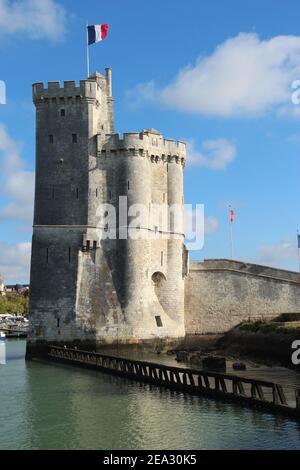 Der Saint Nicolas Turm in La Rochelle, Frankreich Stockfoto