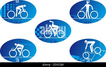 Satz von Fahrrad sport Icons für Design Stock Vektor