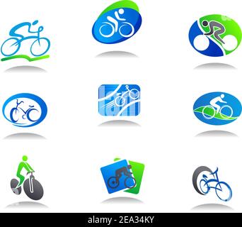 Satz von Fahrrad sport Icons für Design Stock Vektor
