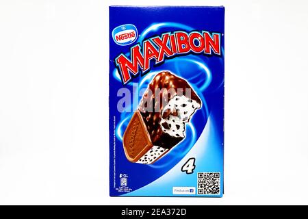 MAXIBON Eis. Maxibon ist eine Marke der Nestlé Stockfoto