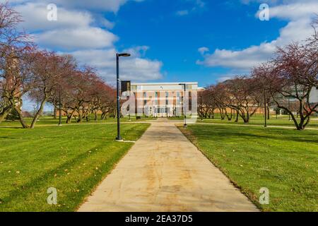 ROCHESTER, MI, USA - NOVEMBER 11: Kresge Library am 11. November 2020 an der Oakland University in Rochester, Michigan. Stockfoto