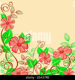 Abstrakte spring flower Pattern für Design als Hintergrund Stock Vektor