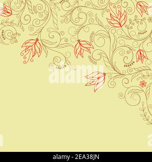 Abstrakte Blume Hintergrund mit Dekoration Elemente für saisonales Design Stock Vektor