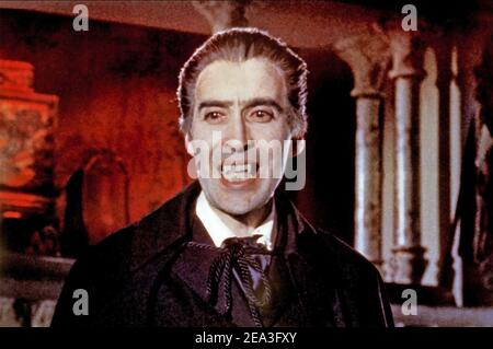 DRACULA: PRINCE OF DARKNESS 1966 Hammerfilm mit Christopher Lee. Vertrieben von 20th Century Fox/Warner-Pathe . Stockfoto