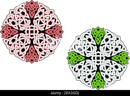 Keltische Ornamente und Muster für irische oder religiösen Design Stock Vektor