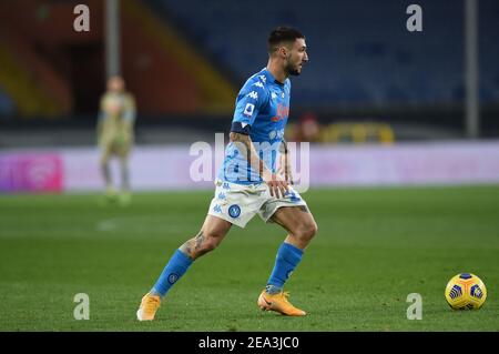 Genua, Italien. Februar 2021, 6th. Genua, Italien, Luigi Ferraris Stadion, 06. Februar 2021, Matteo Politano (Napoli) während Genua CFC vs SSC Napoli - Italienische Fußball Serie A Spiel Kredit: Danilo Vigo/LPS/ZUMA Wire/Alamy Live News Stockfoto