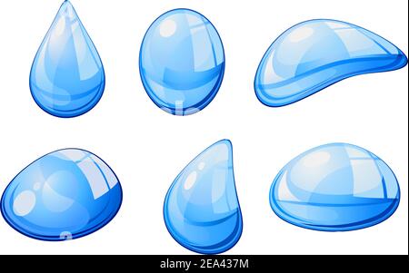 Wassertropfen auf weißem Hintergrund Stock Vektor
