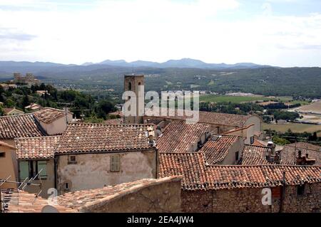 Illustration von Fayence, Frankreich am 10. Juli 2005, wo Angelina Jolie und Brad Pitt ein Haus kaufen sollen. Foto von ABACAPRESS.COM. Stockfoto