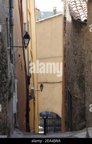 Illustration von Fayence, Frankreich am 10. Juli 2005, wo Angelina Jolie und Brad Pitt ein Haus kaufen sollen. Foto von ABACAPRESS.COM. Stockfoto