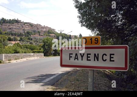 Illustration von Fayence, Frankreich am 10. Juli 2005, wo Angelina Jolie und Brad Pitt ein Haus kaufen sollen. Foto von ABACAPRESS.COM. Stockfoto
