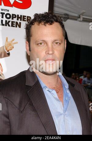 Das Darstellermitglied Vince Vaughn kommt bei der Premiere von "Wedding Crashers" am Mittwoch, 13. Juli 2005, im Ziegfeld Theater in New York an. Foto von Nicolas Khayat/ABACAPRESS.COM Stockfoto